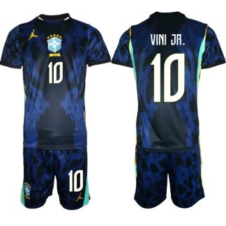 Brasilien Bortaställ VM 2026 Herr – Vinícius Júnior #10 Fotbollsset Tröja & Shorts