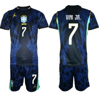 Brasilien Bortaställ VM 2026 Herr – Vinícius Júnior #7 Fotbollsset Tröja & Shorts