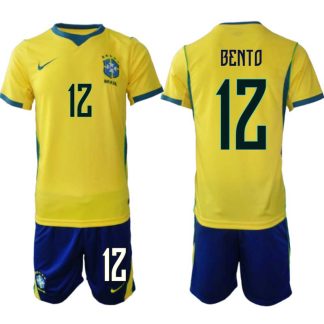 Brasilien Hemmaställ VM 2026 Herr – Bento #12 Fotbollsset Tröja & Shorts
