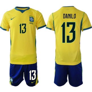 Brasilien Hemmaställ VM 2026 Herr – Danilo #13 Fotbollsset Tröja & Shorts