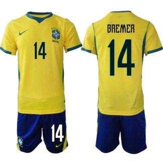 Brasilien Hemmaställ VM 2026 Herr – Gleison Bremer #14 Fotbollsset Tröja & Shorts