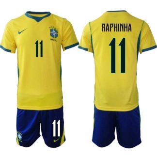 Brasilien Hemmaställ VM 2026 Herr – Raphinha #11 Fotbollsset Tröja & Shorts