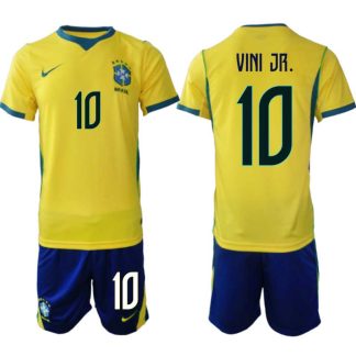 Brasilien Hemmaställ VM 2026 Herr – Vinícius Júnior #10 Fotbollsset Tröja & Shorts