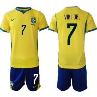 Brasilien Hemmaställ VM 2026 Herr – Vinícius Júnior #7 Fotbollsset Tröja & Shorts
