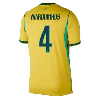 Brasilien Hemmatröja VM 2026 Herr – Marquinhos #4 Fotbollströja