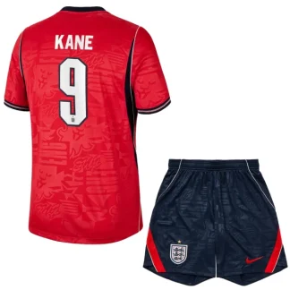 England Bortaställ VM 2026 Barn – Harry Kane #9 Fotbollströja