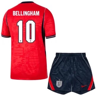 England Bortaställ VM 2026 Barn – Jude Bellingham #10 Fotbollströja