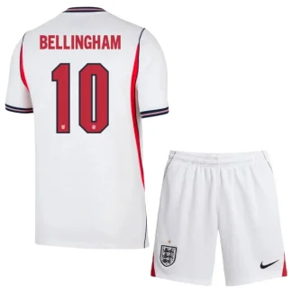 England Hemmaställ VM 2026 Barn – Jude Bellingham #10 Fotbollströja