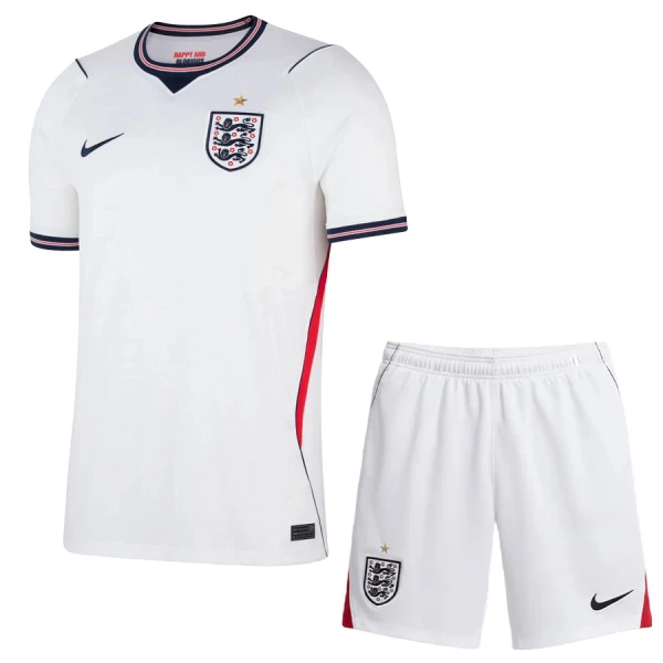 England Hemmaställ VM 2026 Barn Kortärmad Fotbollströja + Shorts