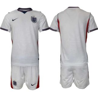 England Hemmaställ VM 2026 Herr Kortärmad Fotbollströja + Shorts