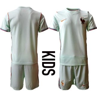 Frankrike Bortaställ VM 2026 Barn – Fotbollsset Tröja & Shorts