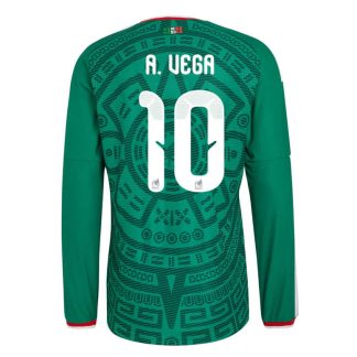 Mexiko Hemmatröja VM 2026 Alexis Vega #10 Herr Långärmad Fotbollströja