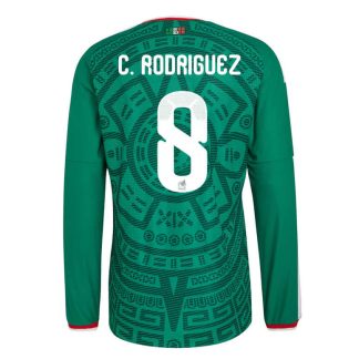 Mexiko Hemmatröja VM 2026 Carlos Rodríguez #8 Herr Långärmad Fotbollströja