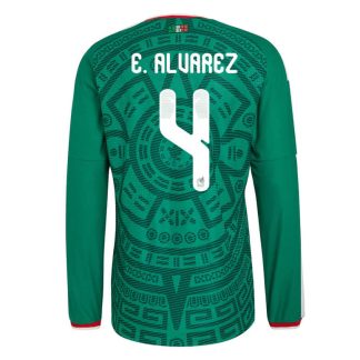 Mexiko Hemmatröja VM 2026 Edson Álvarez #4 Herr Långärmad Fotbollströja