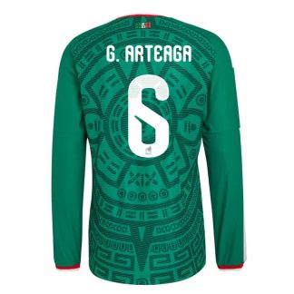 Mexiko Hemmatröja VM 2026 Gerardo Arteaga #6 Herr Långärmad Fotbollströja