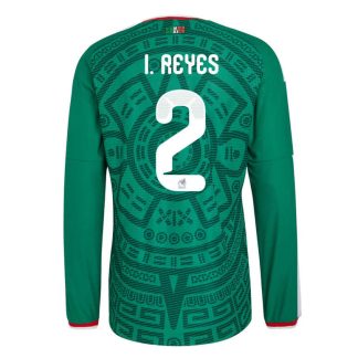 Mexiko Hemmatröja VM 2026 Israel Reyes #2 Herr Långärmad Fotbollströja