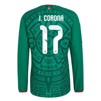 Mexiko Hemmatröja VM 2026 Jesús Manuel Corona #17 Herr Långärmad Fotbollströja