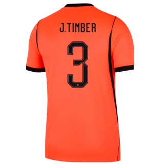 Nederländerna Hemmatröja VM 2026 Herr – Jurrien Timber #3 Fotbollströja
