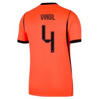 Nederländerna Hemmatröja VM 2026 Herr – Virgil van Dijk #4 Fotbollströja