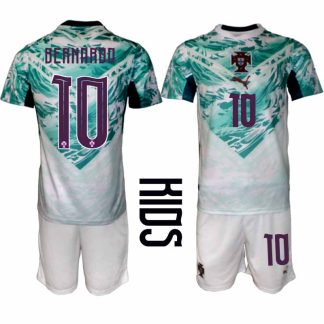 Portugal Bortaställ VM 2026 Barn – Bernardo Silva #10 Fotbollsset Tröja & Shorts