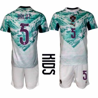 Portugal Bortaställ VM 2026 Barn – Diogo Dalot #5 Fotbollsset Tröja & Shorts