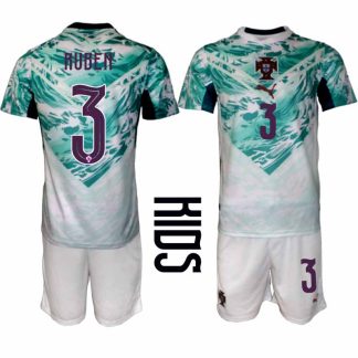 Portugal Bortaställ VM 2026 Barn – Rúben Dias #3 Fotbollsset Tröja & Shorts