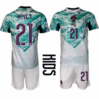 Portugal Bortaställ VM 2026 Barn – Rúben Neves #21 Fotbollsset Tröja & Shorts