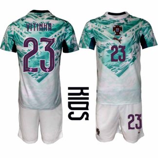 Portugal Bortaställ VM 2026 Barn – Vitinha #23 Fotbollsset Tröja & Shorts