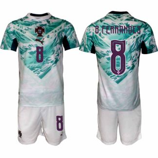 Portugal Bortaställ VM 2026 Herr – Bruno Fernandes #8 Fotbollsset Tröja & Shorts