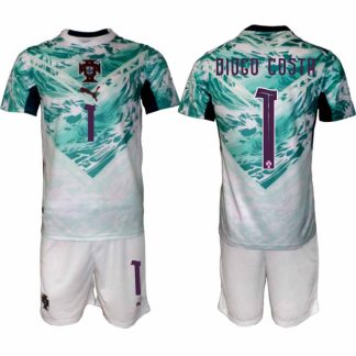 Portugal Bortaställ VM 2026 Herr – Diogo Costa #1 Fotbollsset Tröja & Shorts