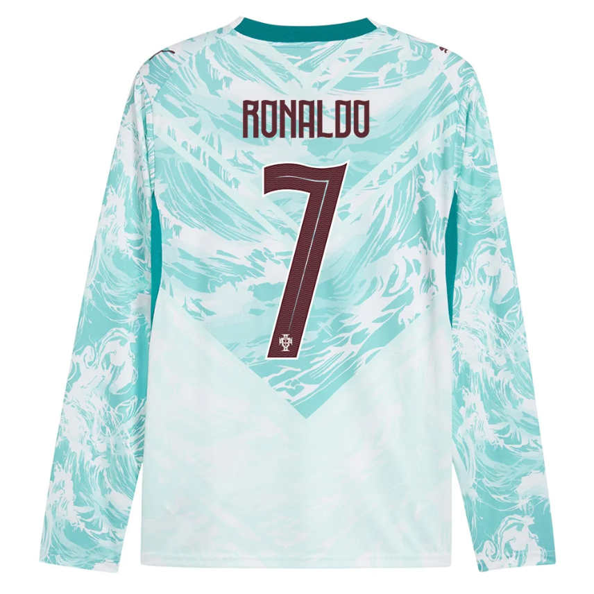 Portugal Bortatröja VM 2026 Cristiano Ronaldo 7 Herr Långärmad Fotbollströja