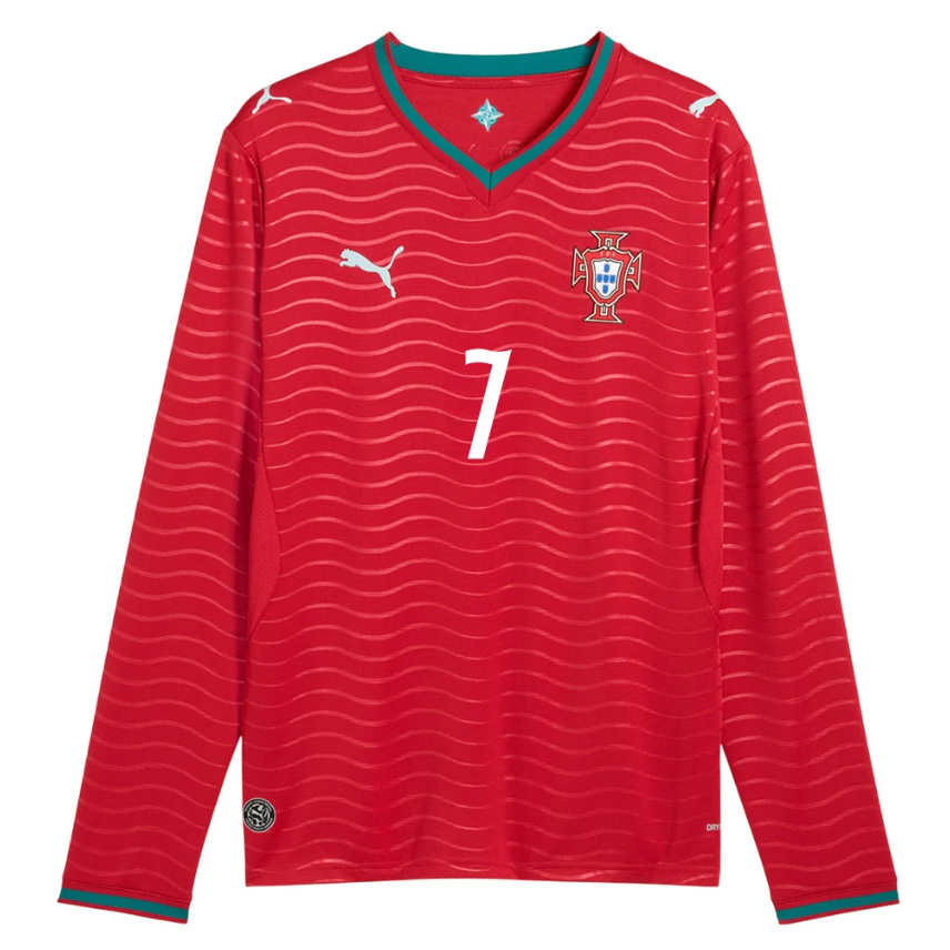 Portugal Hemmatröja VM 2026 Cristiano Ronaldo 7 Herr Långärmad Fotbollströja