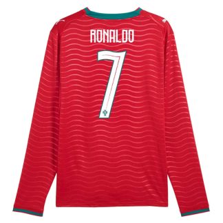 Portugal Hemmatröja VM 2026 Cristiano Ronaldo 7 Herr Långärmad Fotbollströja