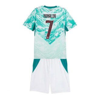 Portugal VM 2026 Bortaställ Barn Cristiano Ronaldo 7 Fotbollsset (Tröja + Shorts)