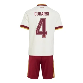 Spanien Bortaställ VM 2026 Barn – Pau Cubarsí #4 Fotbollströja