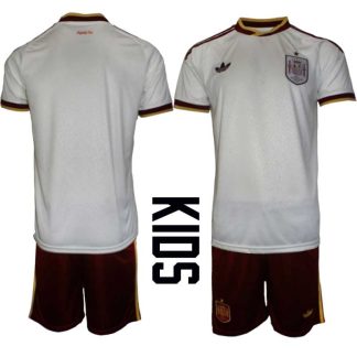 Spanien Bortatröja VM 2026 Barn – Fotbollsset Tröja + Shorts