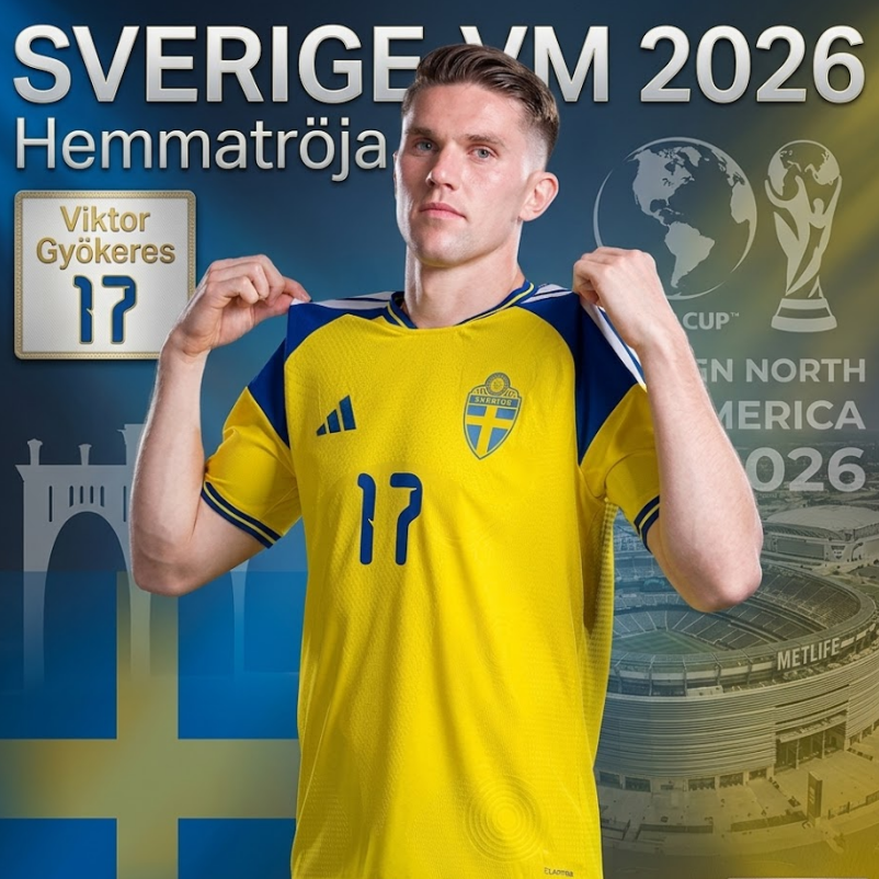 Sverige VM 2026 Hemmatröja Viktor Gyökeres 17