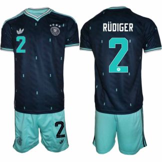 Tyskland Bortaställ VM 2026 Herr – Antonio Rüdiger #2 Fotbollsset Tröja & Shorts