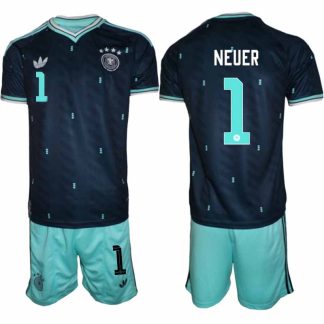 Tyskland Bortaställ VM 2026 Herr – Manuel Neuer #1 Fotbollsset Tröja & Shorts