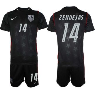 USA Landslagströja VM 2026 Bortaställ Alejandro Zendejas #14 – Herr Fotbollsset Tröja + Shorts