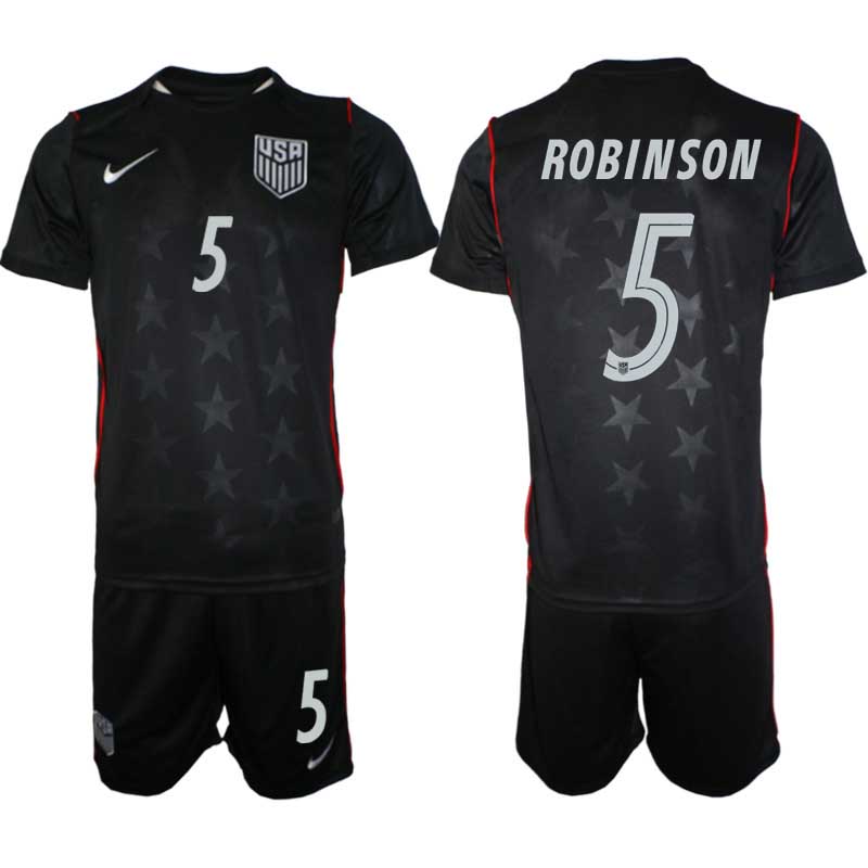 USA Landslagströja VM 2026 Bortaställ Antonee Robinson #5 – Herr Fotbollsset Tröja + Shorts