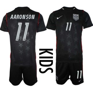 USA Landslagströja VM 2026 Bortaställ Barn Brenden Aaronson #11 – Fotbollsset Tröja + Shorts