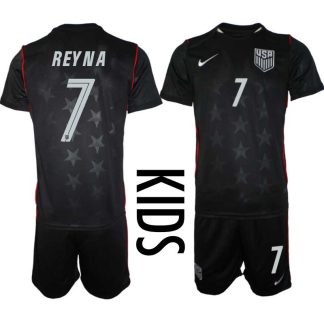 USA Landslagströja VM 2026 Bortaställ Barn Gio Reyna #7 – Fotbollsset Tröja + Shorts