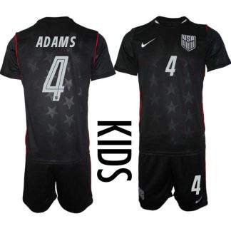 USA Landslagströja VM 2026 Bortaställ Barn Tyler Adams #4 – Fotbollsset Tröja + Shorts