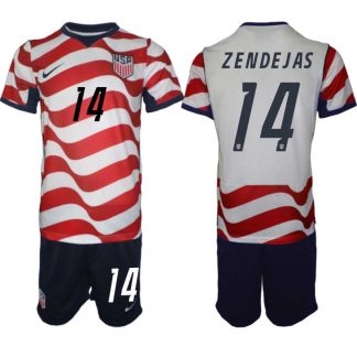 USA Landslagströja VM 2026 Hemmaställ Alejandro Zendejas #14 – Herr Fotbollsset Tröja + Shorts