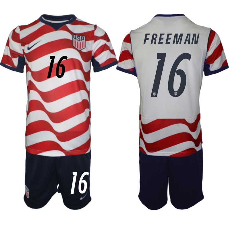 USA Landslagströja VM 2026 Hemmaställ Alex Freeman #16 – Herr Fotbollsset Tröja + Shorts