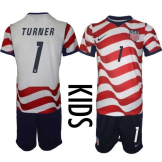 USA Landslagströja VM 2026 Hemmaställ Barn Matt Turner #1 – Fotbollsset Tröja + Shorts
