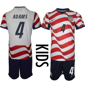 USA Landslagströja VM 2026 Hemmaställ Barn Tyler Adams #4 – Fotbollsset Tröja + Shorts