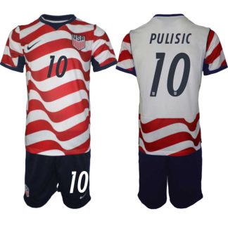 USA Landslagströja VM 2026 Hemmaställ Christian Pulisic #10 – Herr Fotbollsset Tröja + Shorts