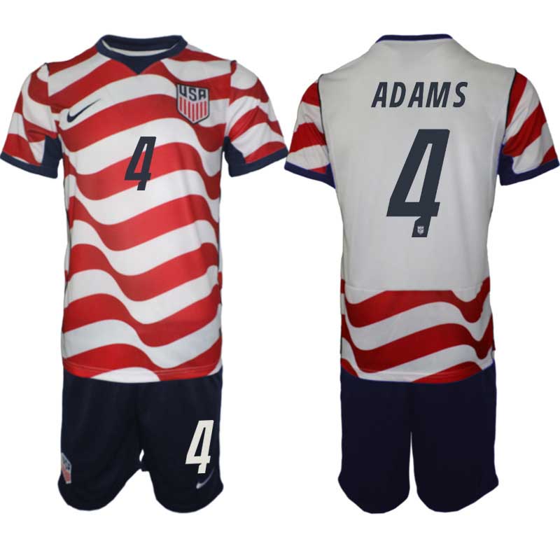 USA Landslagströja VM 2026 Hemmaställ Tyler Adams #4 – Herr Fotbollsset Tröja + Shorts